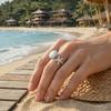 Elegant Open Finger Rings Zinc Zinc Alloy Stainless Steel Rings Fashion Shell Starfish Rings  Women
