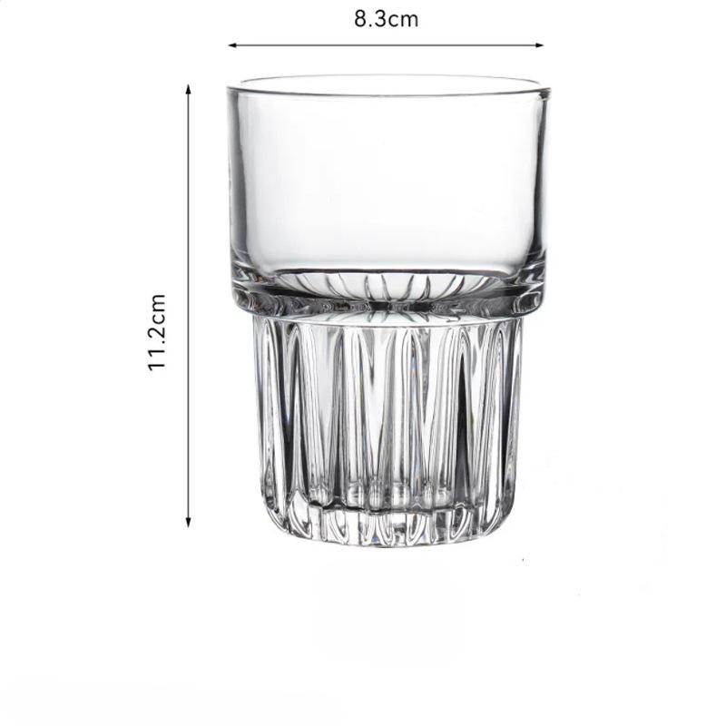 Cocktail Cups Thick and Stackable Glass Cup Beverage Cup Creative Foreign Wine Cup for Bar Home Whiskey Cup Restaurant Tea Cup