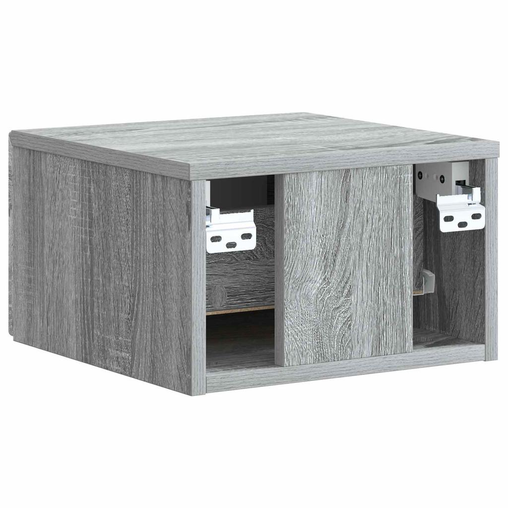 Wall Mounted Nightstand Grey Sonoma 33 x 34.5 x 20 cm