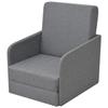 Fauteuil convertible - vidaXL - Gris clair - Tissu - 1 place - Contemporain - Design
