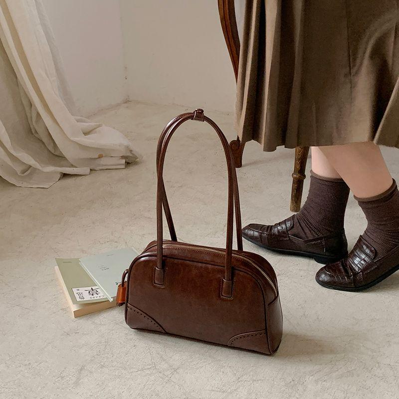 

Micocah American Retro Easiest for Match Original Underarm Bag Black Tea Cafe