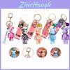 Cute Gradient Bear Acrylic Keychain Bag Charm Couple's Gift Idea