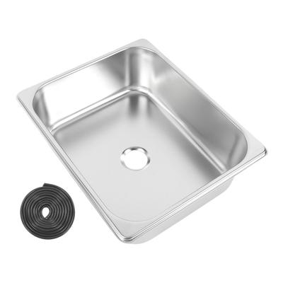 Stainless Steel Bar Sink 12.6x10.24x3.94in Square Kitchen Sink Hand Wash Basin with 40mm Sewer Outlet for Boat Camping