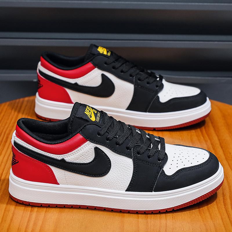 

Putian aj1 low top men s board shoes low soot black red toe dunk casual sports women s tide shoes shoes 42