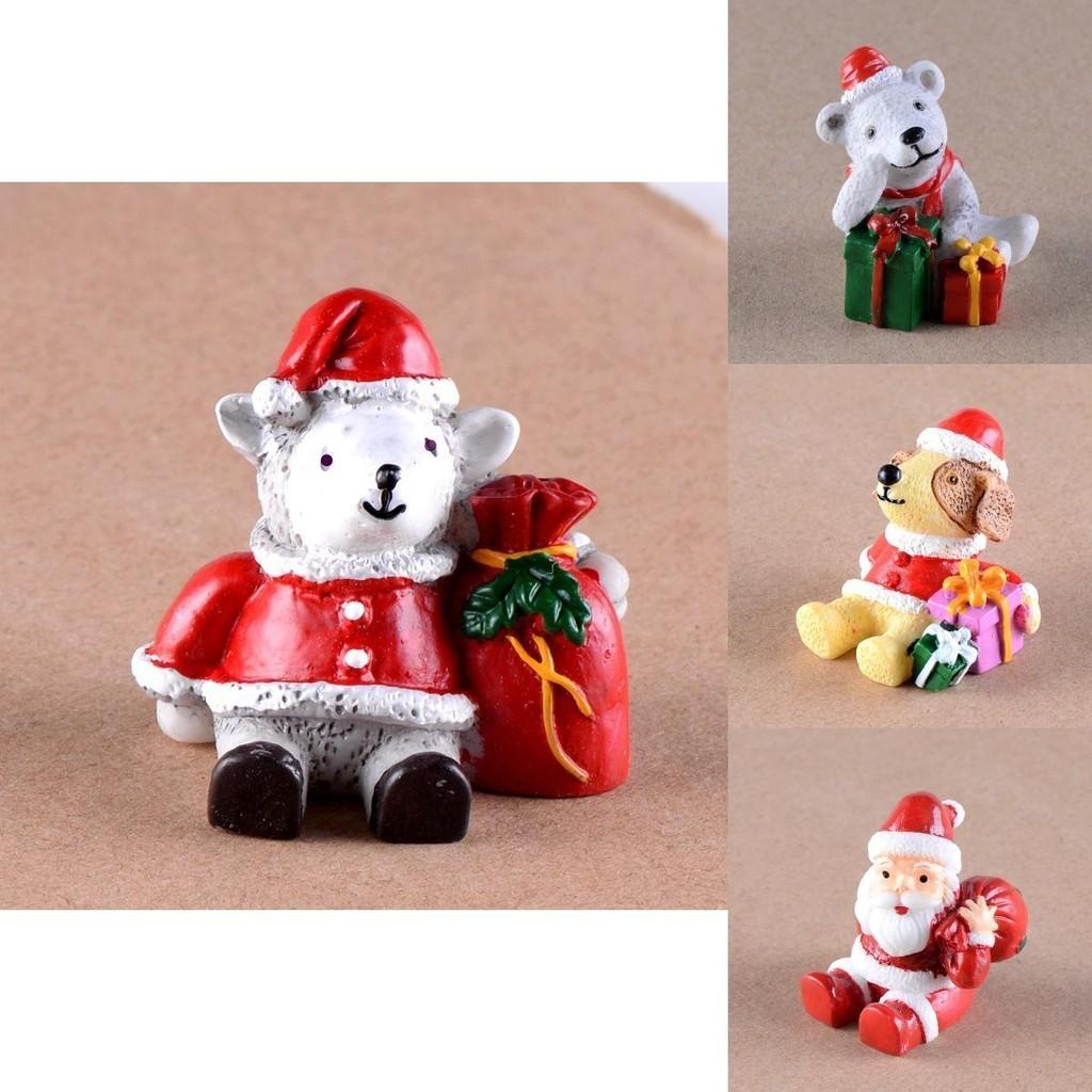 Entzückende DIY Weihnachts-Tierharz-Mini-Landschaftsdekorationen für Hausgärten