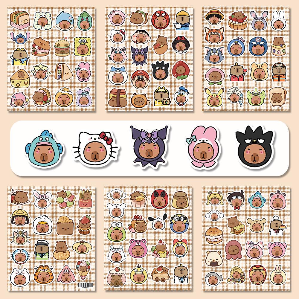 

310 Capybara Stickers: Creative Doodling Decor for Kids, Journals, Power Banks, and Water Bottles