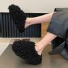 Fashion Winter 2025 Fashion Women's Shoes Comfortable Plush Velvet Warm Slippers Home Non-slip Lightweight Soft-soled Indoor Slippers
