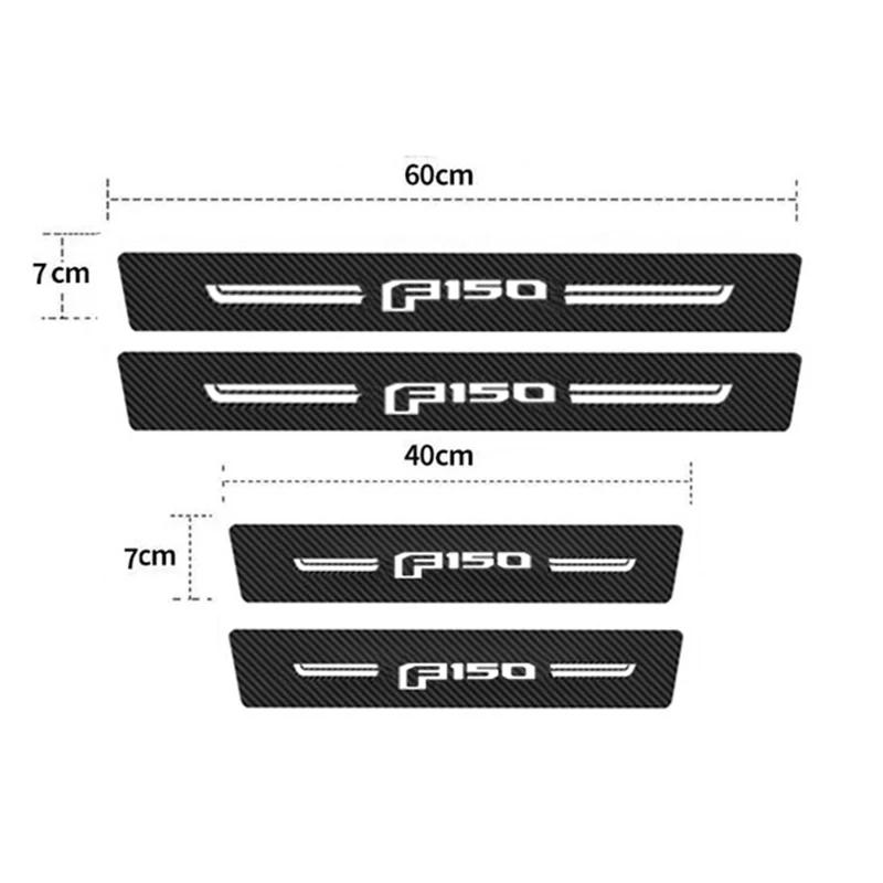 Für F150 Logo Focus Edge Explorer Auto Türschwellenaufkleber Kohlefaser Kofferraumschwelle Stoßstange Kratzfest Wasserdichte Aufkleber