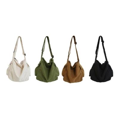 Sac bandoulière uni pour femme Sac à bandoulière élégant en toile avec sangle réglable