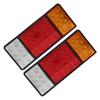 2 Pcs Rear Tail Lights 12V 36 LED High Visibility Signal Indicator Lamp for Caravan Truck