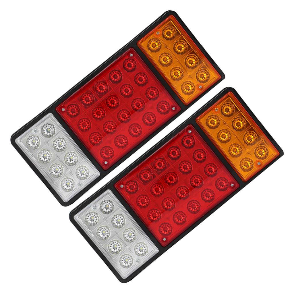 2 Pcs Rear Tail Lights 12V 36 LED High Visibility Signal Indicator Lamp for Caravan Truck