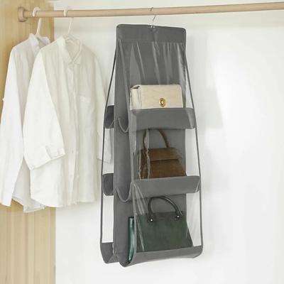 Double-Sided Fabric Hanging Storage Bag for Clothes Handbags Home Organizer Multi-Layer Closet Reusable Durable Space-Saving