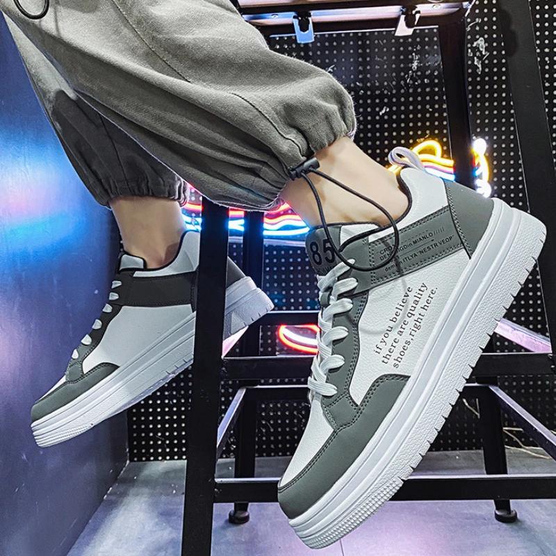 Casual Shoes for Men Fashion Leather Men Non-slip Wear-resistant Sneakers Comfortable Running Sports Man Shoes Zapatos De Hombre