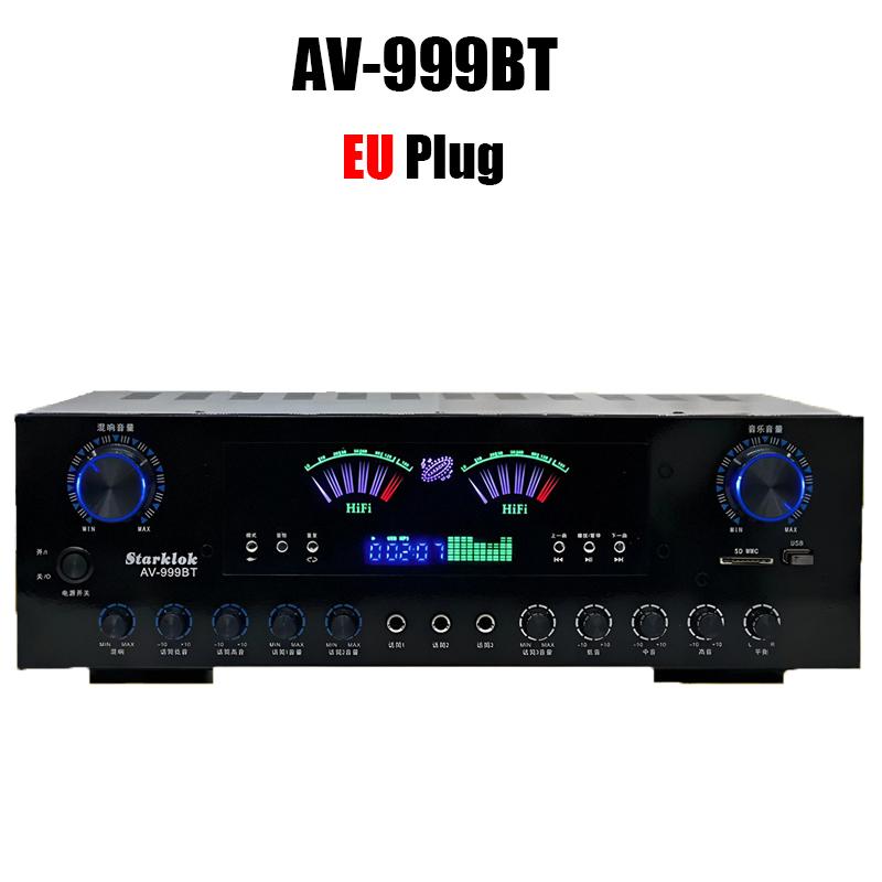 999BT Dual Dynamic Screen Digital Bluetooth Amplifier HiFi Stereo Sound AMP For Home Car Theatre Karaoke Meeting Max 4000W
