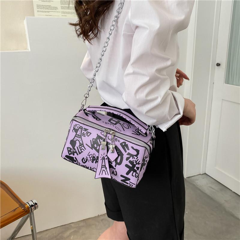 Women Graffiti Handbags Shoulder Bags Women Bag 2024 Luxury Design Women Leather Handbags and Purse Fashion Crossbody Bags For