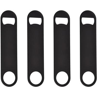 4 PCS Ouvre-bouteilles de bière en métal plat Ouvre-bouteille solide et durable Ouvre-bières pour fête cuisine bar restaurant