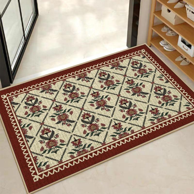 

Europe Persia Style Advanced Feeling Carpet Living Room Sofa Bedroom Study Kitchen Entrance Door Mat Non-slip Home Decor Rug 40x60cm