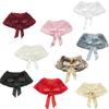 Mädchen Kunstpelz Bolero Schulterjacke Offene Vorderseite Prinzessin Umhang Jacke für Hochzeit Party Fotoshooting Kostüm Zubehör