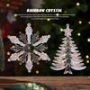 Acrylic Christmas Snowflake Pendants Transparent Glitter Christmas Tree Hangings Snowflake Design Crystal Clear