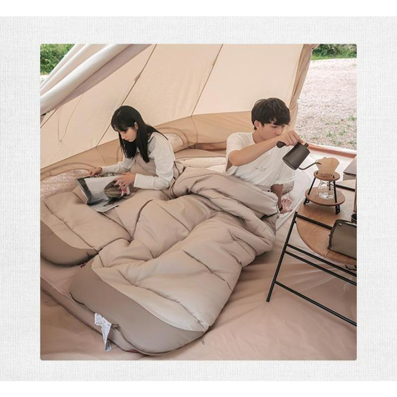 Camping Down Cotton Sleeping Bag Adult Thickened Cold-proof Autumn and Winter Outdoor Equipment Tent Sleeping Bag
