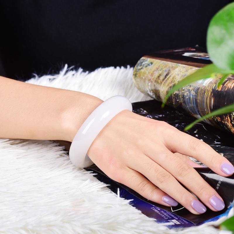 

1 шт. Модний нефритовий браслет з натуральним нефритом для жіночого подарунка 60mm