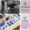 Expandable Drawer Storage Organizers Compartments Sturdy Waterproof ABS Plastic Tray For Utensils Accessories