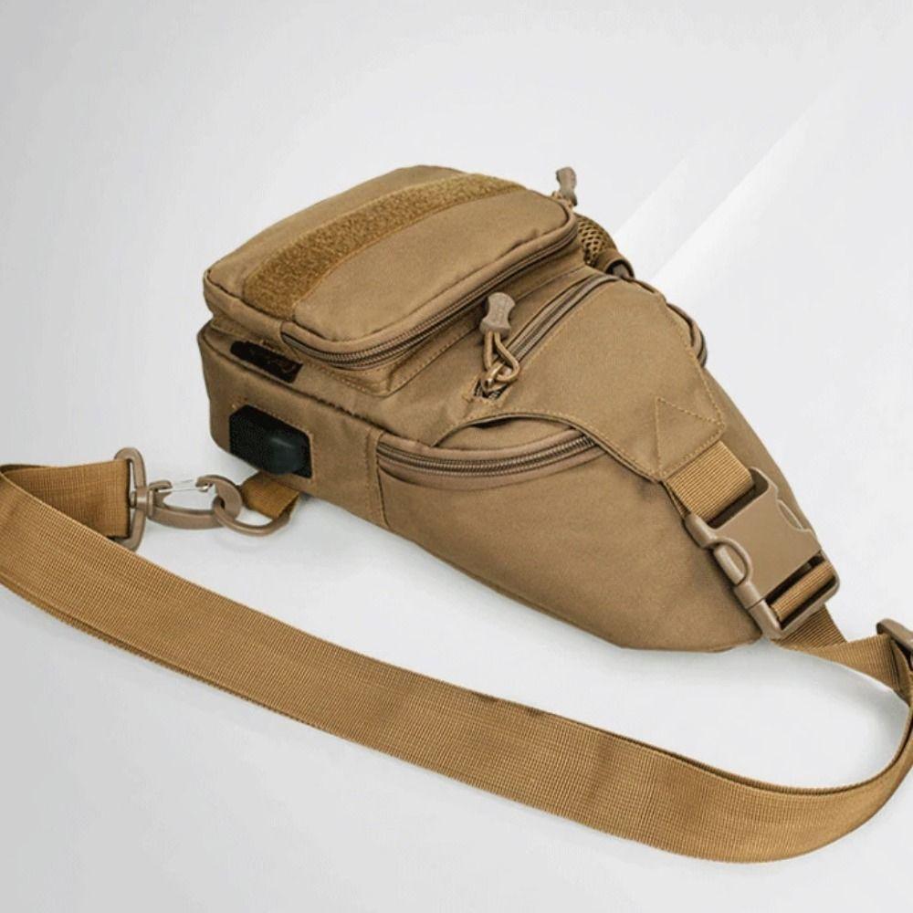 With Water Bottle Holder Chest Sling Bag Small Men's Crossbody Bag Shoulder Backpack  Hiking