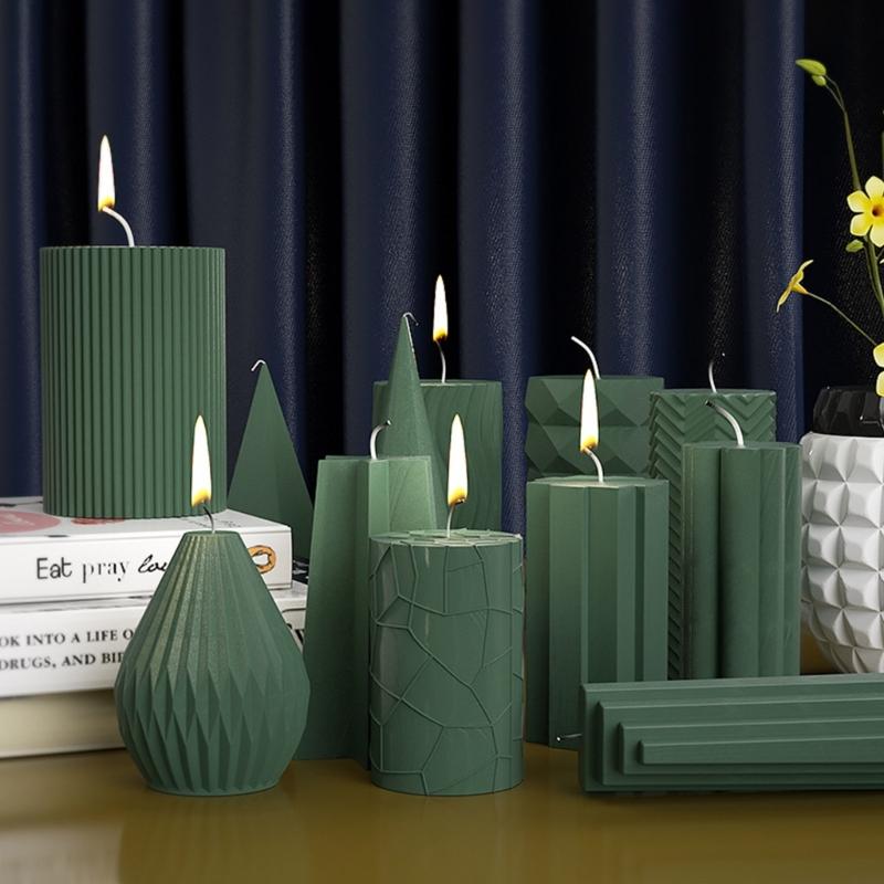 Cylinder Candle Silicone Mold for Candle Making,Aromatherapys Candle Resin Mould Cone Epoxy Resin Casting Mold for Soap
