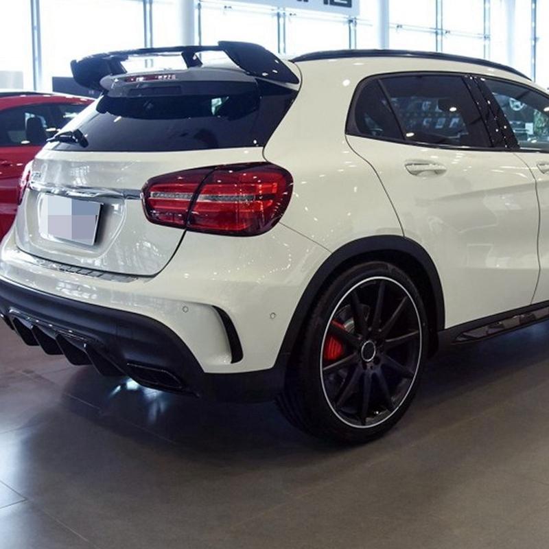 Bakre stötfångare Spoiler Luftventil Trimskydd för Benz Gla X156 Gla45 Amg 2013-2018(Svart)