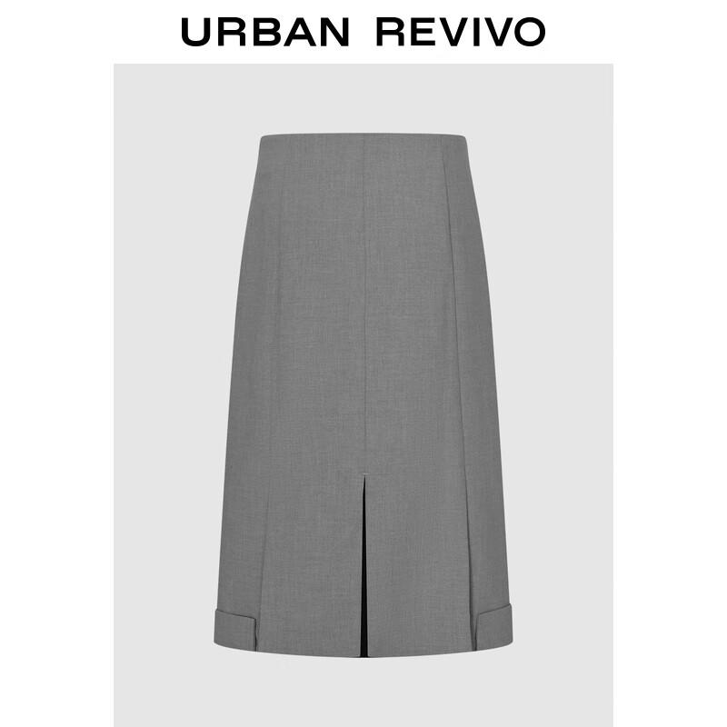 UR Women's Rolled Edge Slit Midi Skirt