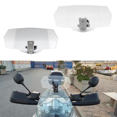 Heightened Motorcycle Windshield Adjustable Transparent Moto Extension Windshield Clip On Easy To Install Motorcycle Wind Screen