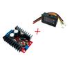 Conversor Boost DC 9A 300W 150W Conversor Buck Step Down Módulo de Potência DC 0-100V 10A Voltimetro Amperímetro Digital Display Duplo