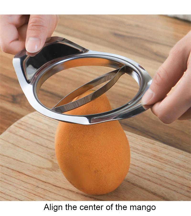 Fruit Corer Mango Slicer Mango Peeler Steel Mango Knife Fruit Cutting Tool Mango Cutter Corer Fruit Household Kitchen Tool