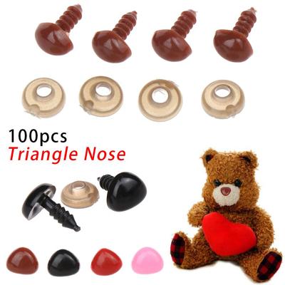 100pcs Craft Toys DIY Tool Safety Parts Dolls Accessories Doll Noses Triangle Nose