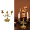 Vintage Antique Candle Holder Iron Candlestick with 2 Arm European Metal Candle Stand Candelabra for Table Centerpieces