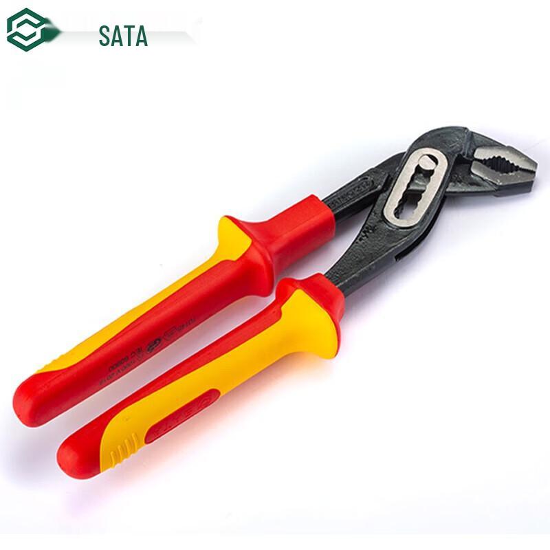 SATA VDE Insulated Water Pump Pliers 10-inch