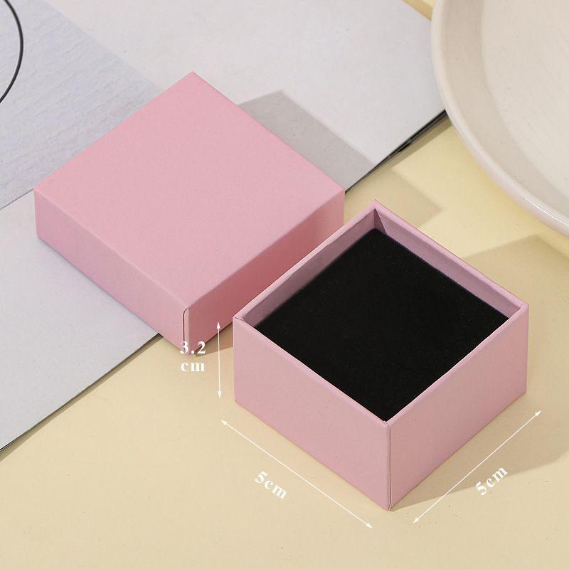 

Набор Ювелирная Картонная Коробка Для Кольца Ожерелья Прямоугольная Хранение Упаковка Органайзер Pink 5*5cm/1.9*1.9in