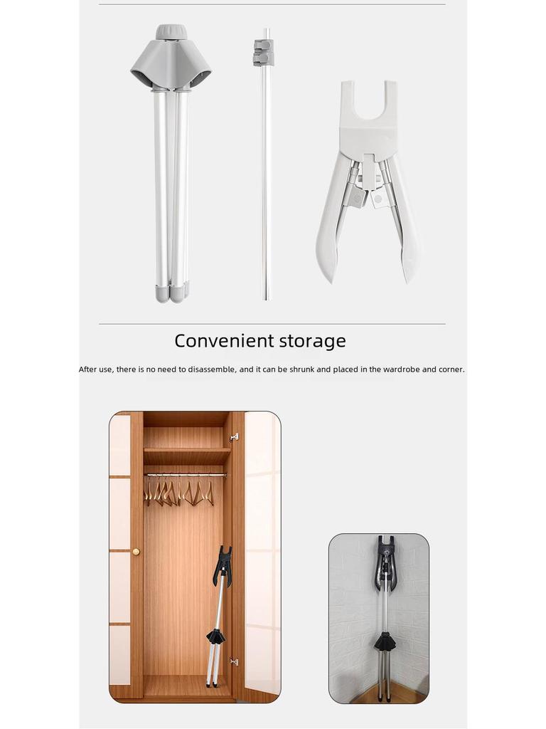 Foldable Rack Ironing With Floor Handheld Board And Adjustable Telescopic Support