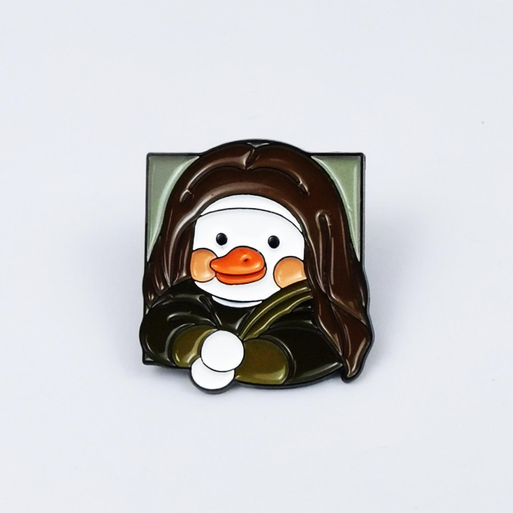 Cute Yellow Duck Brooch - Creative Metal Badge with Drip Oil Finish