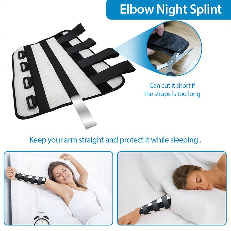 Elbow Fixed Arm Splint Support Brace For Sleeping Stroke Hemiplegic Rehabilitation Training Immobilizer Tool