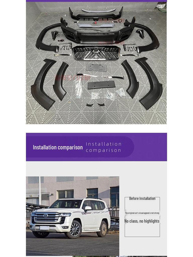 22-23 Land Cruiser LC300 WALD Front & Rear Bumper, Grille, and Fender Flares Upgrade Kit