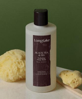 Longtake Softening Body Wash 300ml   Black Tea   Pig