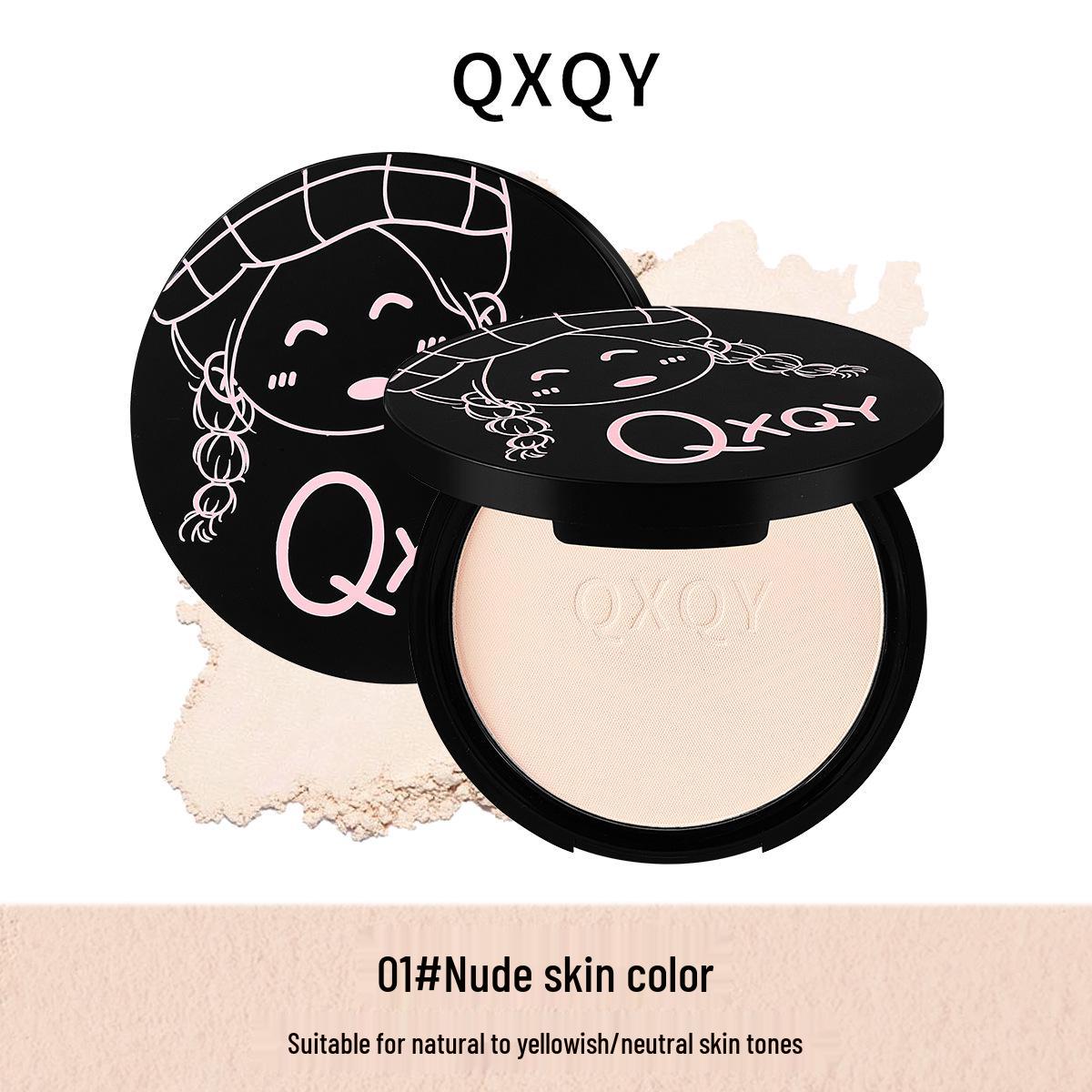 

QXQY Velvet Long-Lasting Waterproof Makeup Powder - Soft Focus, Oil Control, Large Capacity, QX8827 18g