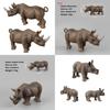 Wild African Rhino Model Collectible Toy For Educational Display And Kids Learning
