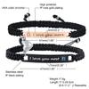 Couples Magnet Bracelets Handmade Braided Heart Shape Magnetic Bracelets, 2pieces Set  Rope Wristbands Anniversary Gift