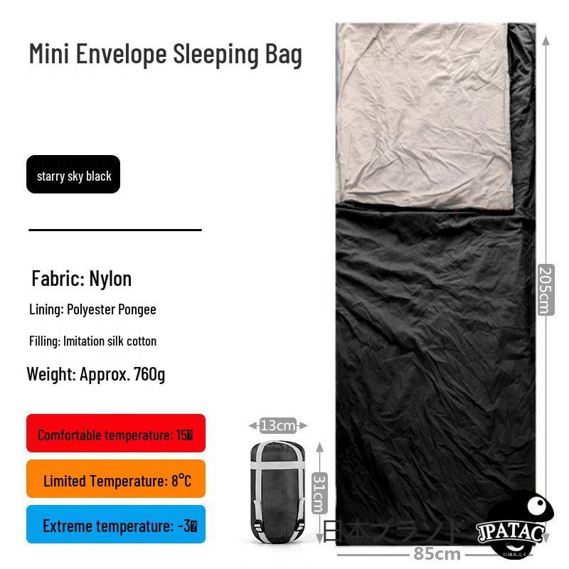 Japan Portable Lightweight Sleeping Bag for Hiking and Camping - Compact, White Duck Down, Adult Size