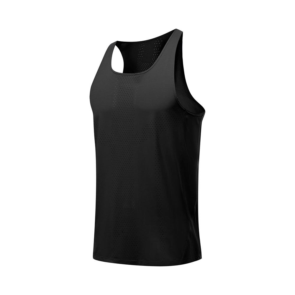 

Мужской быстросохнущий жилет для бега - Легкий, без рукавов, ветрозащитный, командная одежда для фитнеса/марафона с индивидуальной печатью Medium чёрный