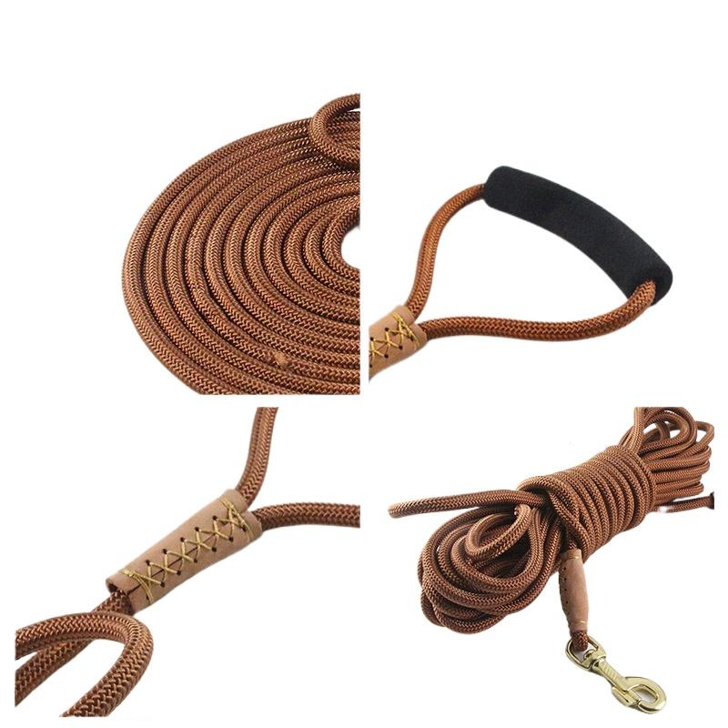 Dog Training Leash Rope Dog Check Cord Lightweight Small Medium Dog Tracking Leads Black Red Color Long Dog Leash