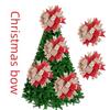 Red Bow Festive Christmas Tree Wreath Decorative Accent Gift Box For Seasonal Joy