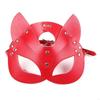 Zinc Zinc Alloy Halloween Mask Solid Color Half Face Mask Cool PU Leather Mask  Women